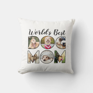 Coussin Meilleur chien maman 6 Photo Collage Amoureux des