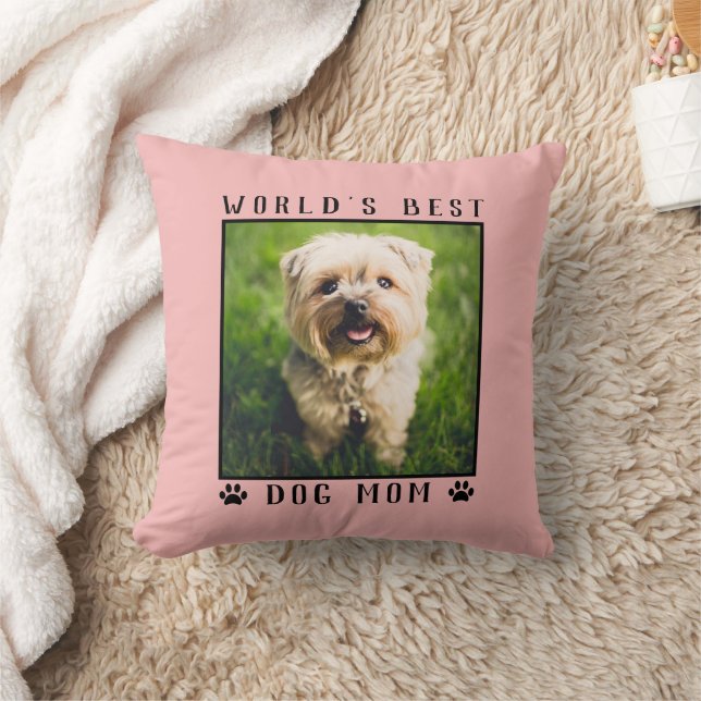 Coussin Meilleur Chien Maman Empreintes de pattes Personna (Couverture)