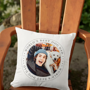 Coussin Meilleur Chien Papa Classique Photo Simple