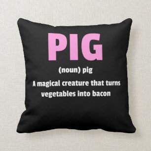 Coussin Meilleur Cochon Et Bacon Définition Drôle Drôle