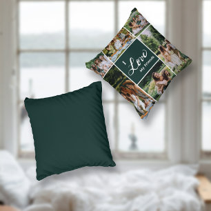 Coussin Meilleur Collage de photos d'amis Lancer l'oreille