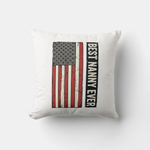Coussin Meilleur design de chemise de drapeau vintage patr
