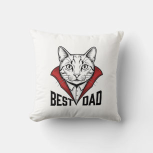 Coussin Meilleur design de gravure vintage de chat vampire