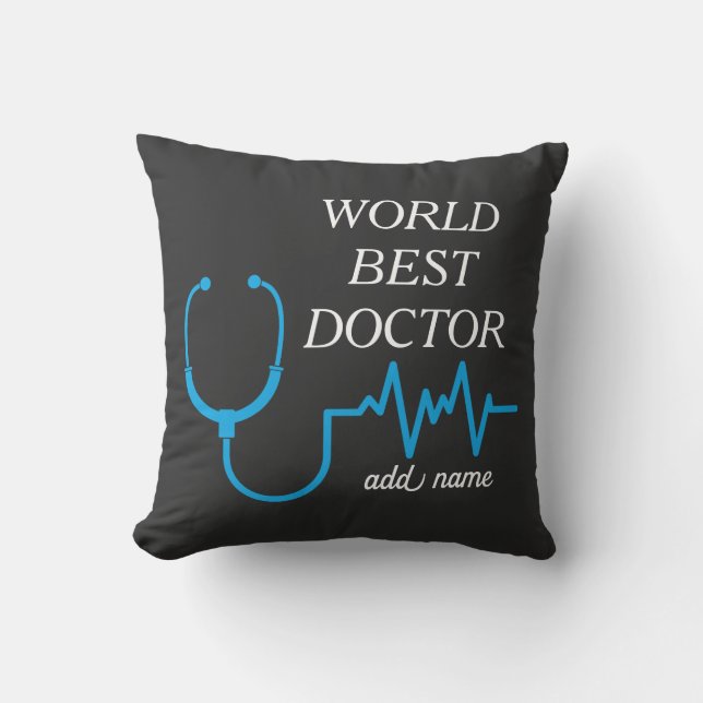 Coussin Meilleur Docteur jamais apprécié le plus grand Doc (Recto)