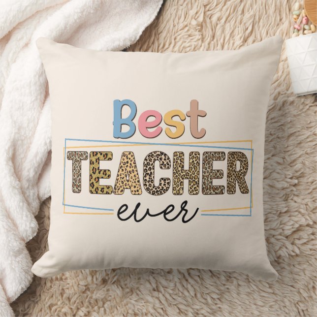 Coussin Meilleur enseignant jamais (Couverture)