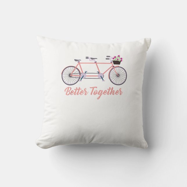 Coussin Meilleur ensemble tandem vélo ensemble moderne dés (Recto)