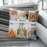 Coussin Meilleur GiGi Ever - Collage photo pour petits enf<br><div class="desc">Célébrez le "Meilleur GiGi Ever" avec ce Collage de photos grand-enfants personnalisé Jeu d'oreiller. Ce cadeau chaleureux présente un collage de photos chères, magnifiquement arrangé, capturant des moments spéciaux, complété par un message sincère. Fabriqué en tissu doux et de haute qualité, il offre à la fois confort et style à...</div>
