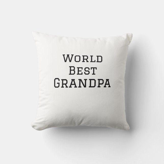 Coussin Meilleur grand-père ajouter nom texte sport texte  (Recto)