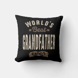 Coussin Meilleur grand-père du monde pour hommes cadeau ja