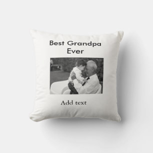 Coussin Meilleur grand-père jamais ajouter photo nom class