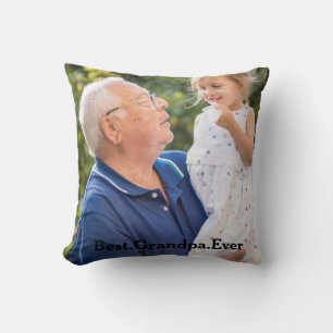 Coussin Meilleur grand-père jamais photo double face perso