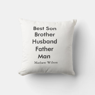 Coussin Meilleur homme fils mari papa cite ajouter un nom 