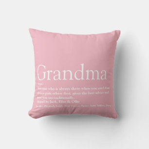Coussin Meilleur Jour Grand-mère Définition Rose