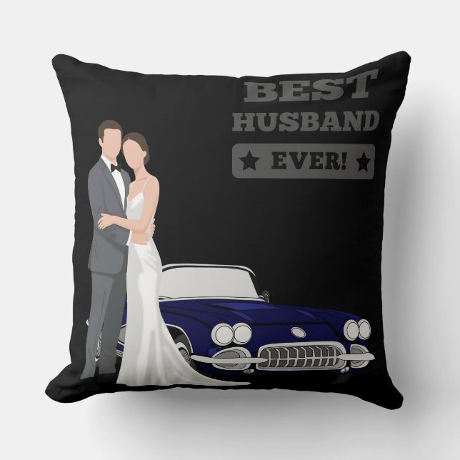 Coussin Meilleur mari de tous les temps Couple de mariage  (Recto)
