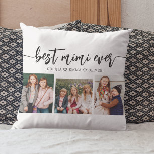Coussin Meilleur MiMi jamais - Collage photo pour petits e