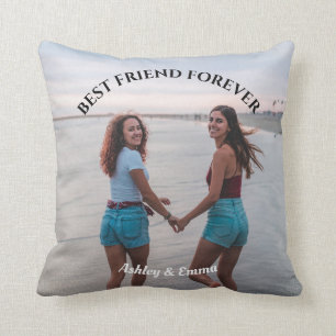 Coussin Meilleur nom et photo personnalisée pour les amis