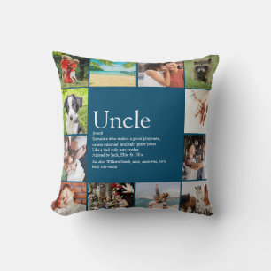 Coussin Meilleur Oncle Cool moderne amusant Collage photo