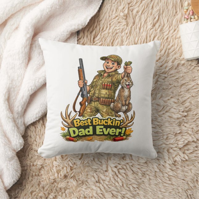 Coussin Meilleur papa chasseur de tous les temps idée cade (Couverture)