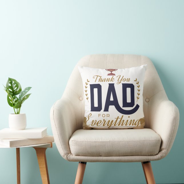 Coussin Meilleur Papa – Conception Merci (Chaise)