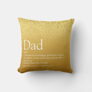 Coussin Meilleur Papa, Daddy, Définition de Père en Paille