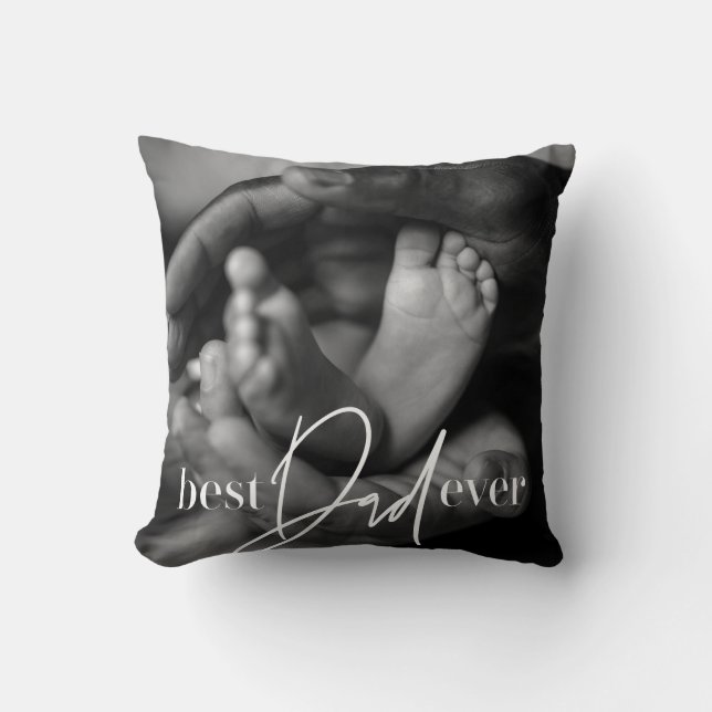 Coussin Meilleur Papa De Tous Les Temps Moderne Classique  (Recto)
