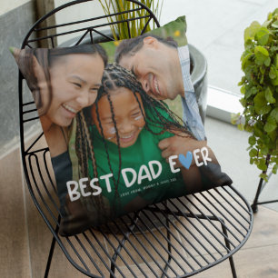 Coussin Meilleur Papa Famille Photo