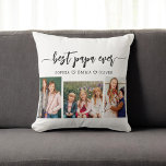 Coussin Meilleur Papa Grand-Enfants Photo Collage<br><div class="desc">Célébrez votre Papa avec le meilleur Papa Grand-Père Enfants Photo Collage Jeter Oreiller. Ce gardien personnalisé présente un collage magnifiquement arrangé de photos chères, capturant des moments spéciaux avec ses petits-enfants. Conçu avec des matériaux de qualité, il ajoute une touche de design et de sentimentalité à tout espace, parfait pour...</div>