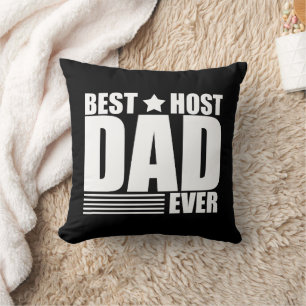 Coussin Meilleur papa hôte jamais heureux fête des pères i