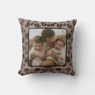 Coussin Meilleur papa Jamais Petoskey Stone Michigan Grand