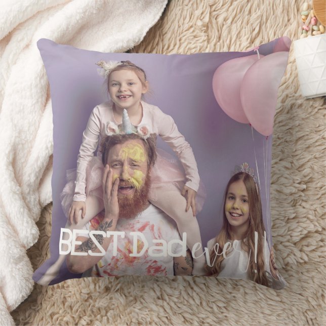 Coussin Meilleur papa jamais photo (Couverture)