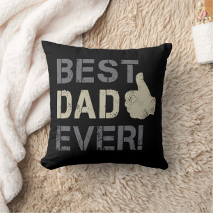 Coussin Meilleur papa jamais pour la Fête des pères Vintag