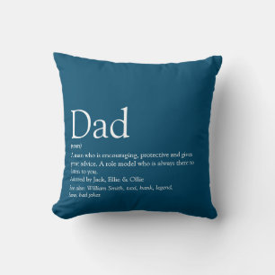 Coussin Meilleur Papa, Papa, Définition de Père Bleu