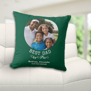 Coussin Meilleur Papa par Par Golf Green Photo de Fête des