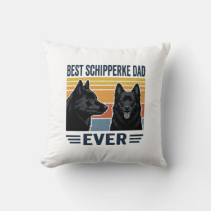Coussin Meilleur Papa Schipperke Jamais Design Vectoriel R