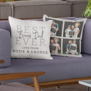 Coussin Meilleur Papa Supplémentaire Moderne   Collage Pho