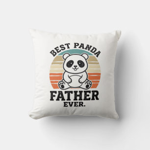 Coussin Meilleur père panda jamais conception de t-shirt v