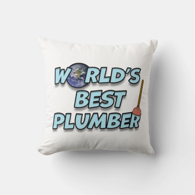 Coussin Meilleur plombier du monde (Recto)