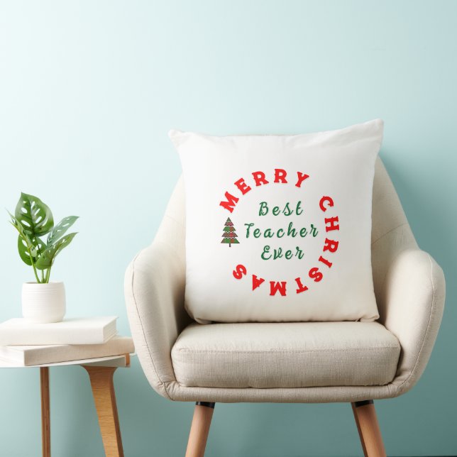 Coussin Meilleur Professeur Cadeau - Remerciement aux Prof (Chaise)