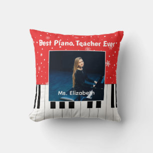 Coussin Meilleur professeur de piano jamais Piano Key Phot
