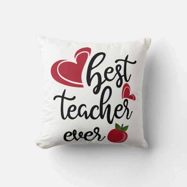 Coussin Meilleur professeur de typographie jamais (Recto)