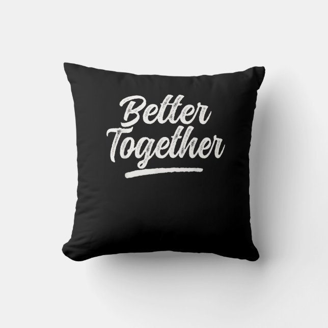 Coussin Meilleur style de couple assorti et épuré (Recto)