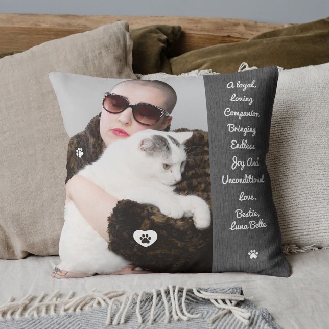 Coussin Meilleure amie animaux de compagnie amis chat mama (Créateur téléchargé)