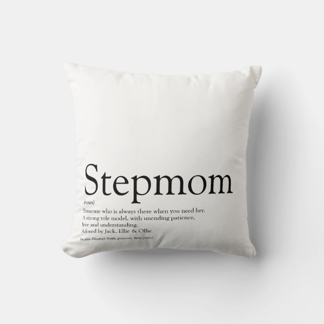 Coussin Meilleure Belle-Mère du Monde, Définition de Belle (Recto)