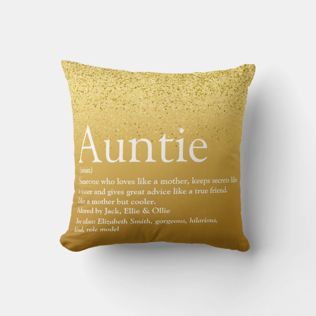 Coussin Meilleure chatte, fille de Parties scintillant Gol (Recto)