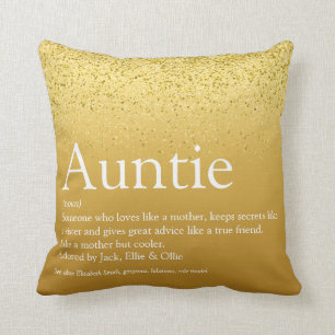 Coussin Meilleure chatte, fille de Parties scintillant Gol