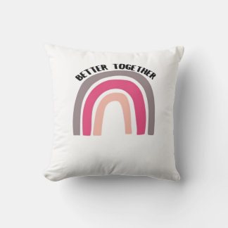 Coussin Meilleure esthétique joyeuse arc-en-ciel ensemble