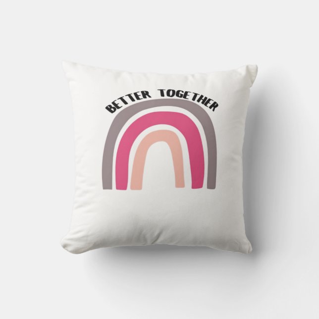 Coussin Meilleure esthétique joyeuse arc-en-ciel ensemble (Recto)