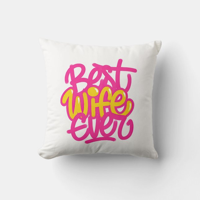Coussin Meilleure Femme du Monde (Style 1) (Recto)