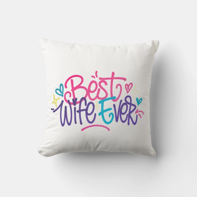 Coussin Meilleure Femme du Monde (Style 2) (Recto)