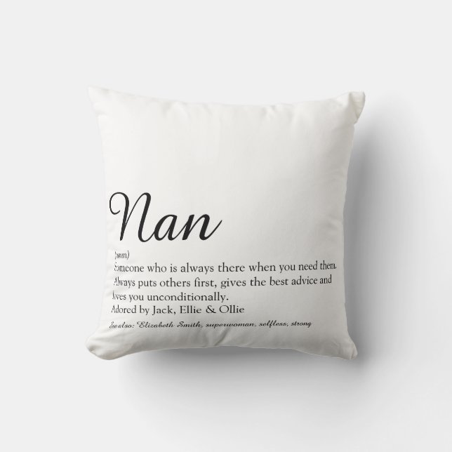 Coussin Meilleure Grand-mère de tous les temps, définition (Recto)